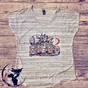 Women’s My Heart Is On That Field V-Neck